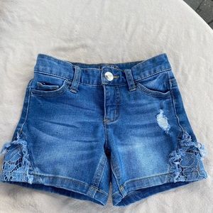 Justice girls lace midi shorts